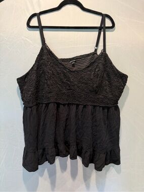Torrid Black Lace Babydoll Cami Top 4X